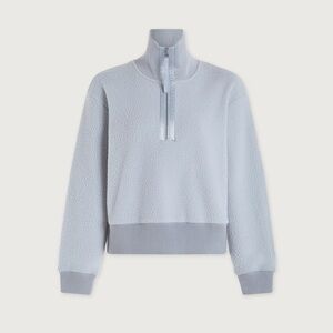 Varley Roselle Half-Zip Plush Borg Fleece Small Color: Pearl Blue